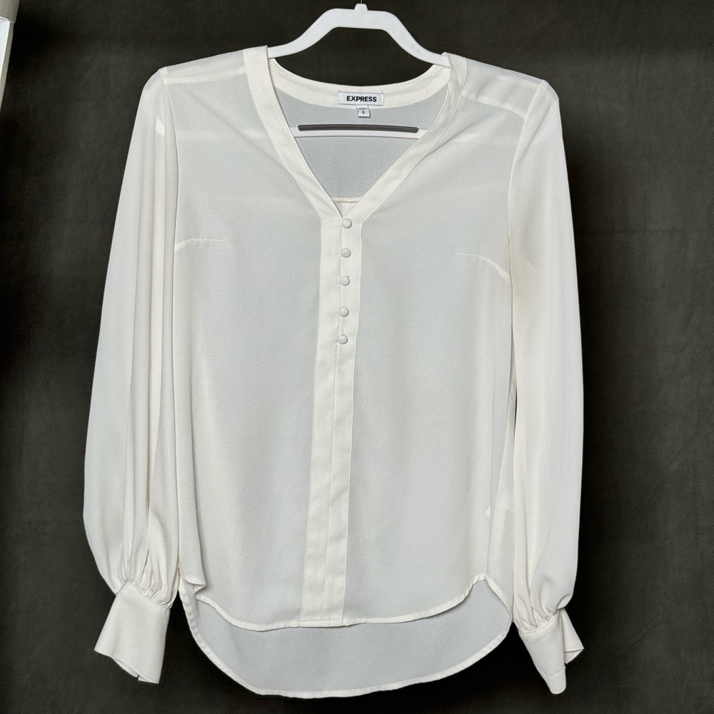 Express Portofino Women's White Cream Blouse